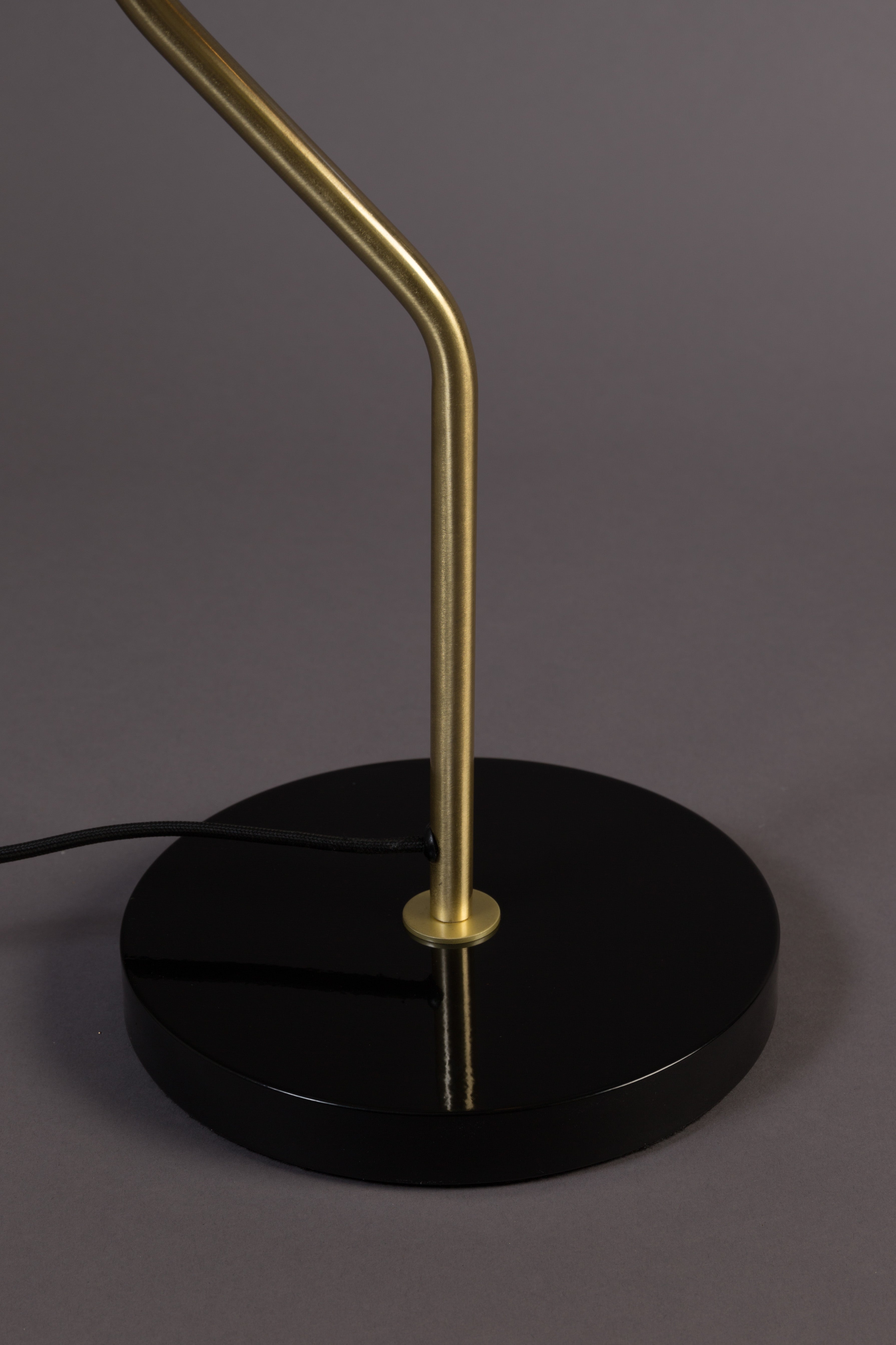 Dutchbone Eclipse Gloss Black & Gold Open Top Table Lamp